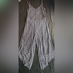 Maurices blue and White Floral jumpsuit